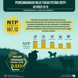 Nilai Tukar Petani (NTP) Oktober 2019 Sebesar 107,12