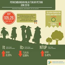 On June 2018, Farmer Terms Of Trade Was 105,26