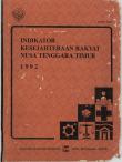 Indicators of the people's welfare of East Nusa Tenggara,1992