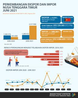 Neraca Perdagangan Luar Negeri NTT Tahun 2021 Defisit Sebesar US$ 19.131.997