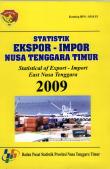 Statistics Of Export And Import Of East Nusa Tenggara Province, 2009