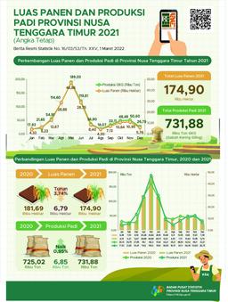 In 2021, The Rice Harvested Area Is Estimated At 174.9 Thousand Hectares With A Production Of 731.88 Thousand Tons Of GKG.