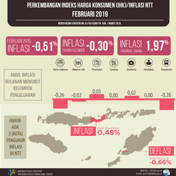 On February 2019, NTT Province Had 0,51 Percent Deflation Rate